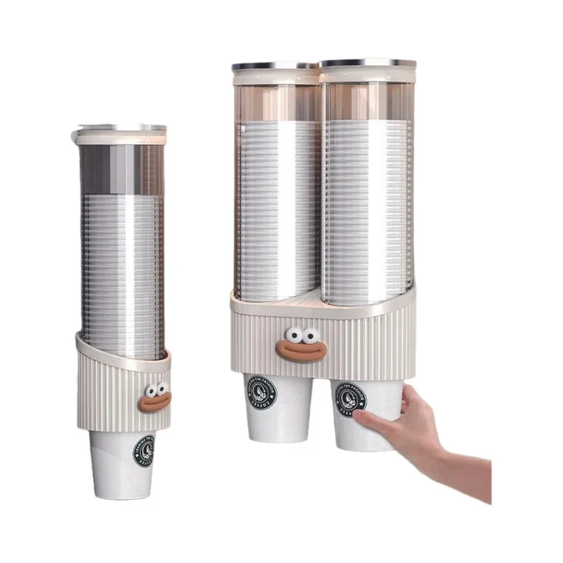 大口径使い捨てカップ用スタンド【穴あけ不要・二重筒設計・飲水機用】