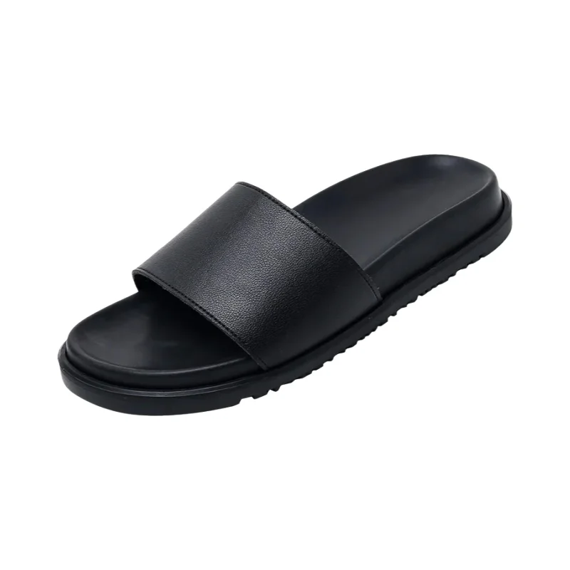 極上の柔らかさ！真皮製の厚底一字型サンダル【女性用・夏用・カジュアル・ビーチ・ゆったりサイズ】