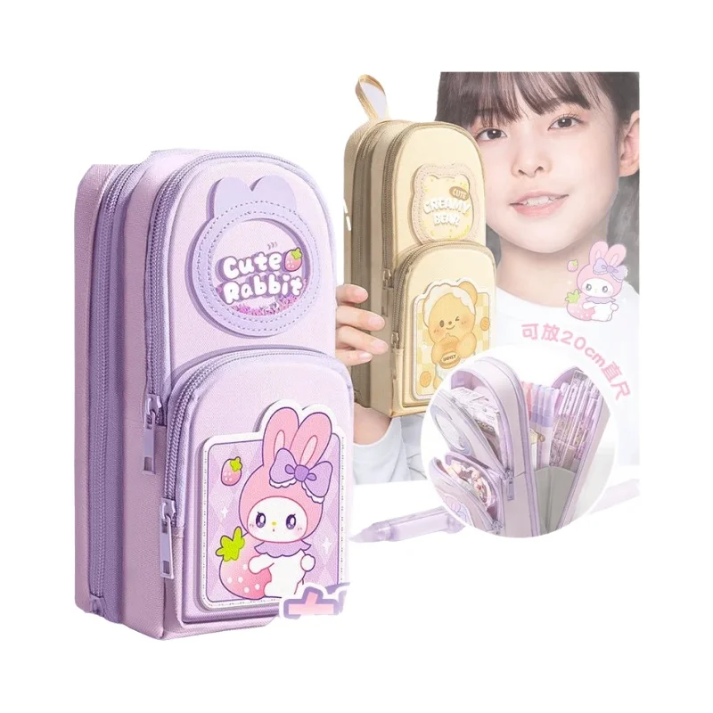 ハンドバッグタイプの文具入れ【大容量・可愛いデザイン・学生向け・多機能】