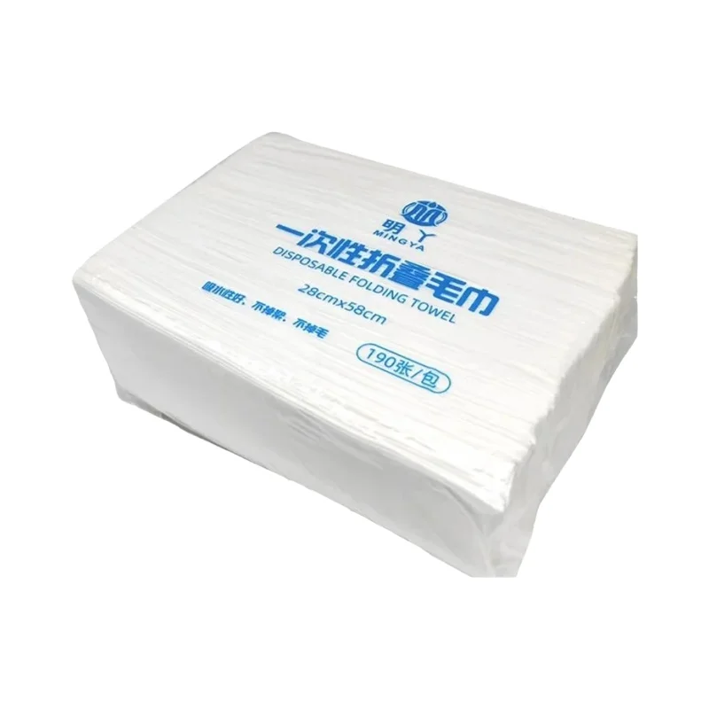 使い捨て折りたたみ足拭きタオル【厚手・無地・フットマッサージ用】