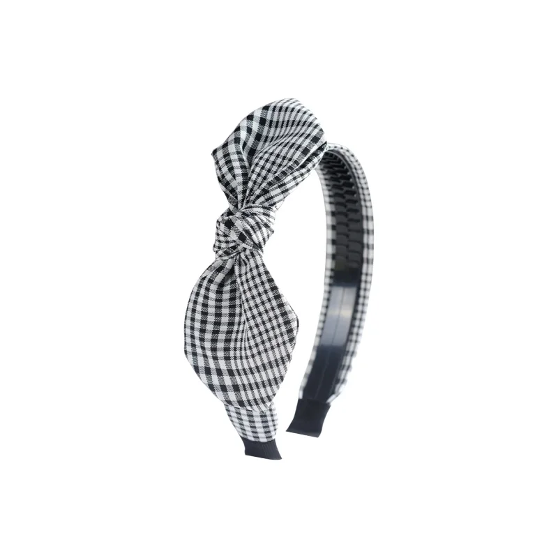 可愛いウサギ耳デザインのヘアバンド【幅広・滑り止め付き・リボン装飾】