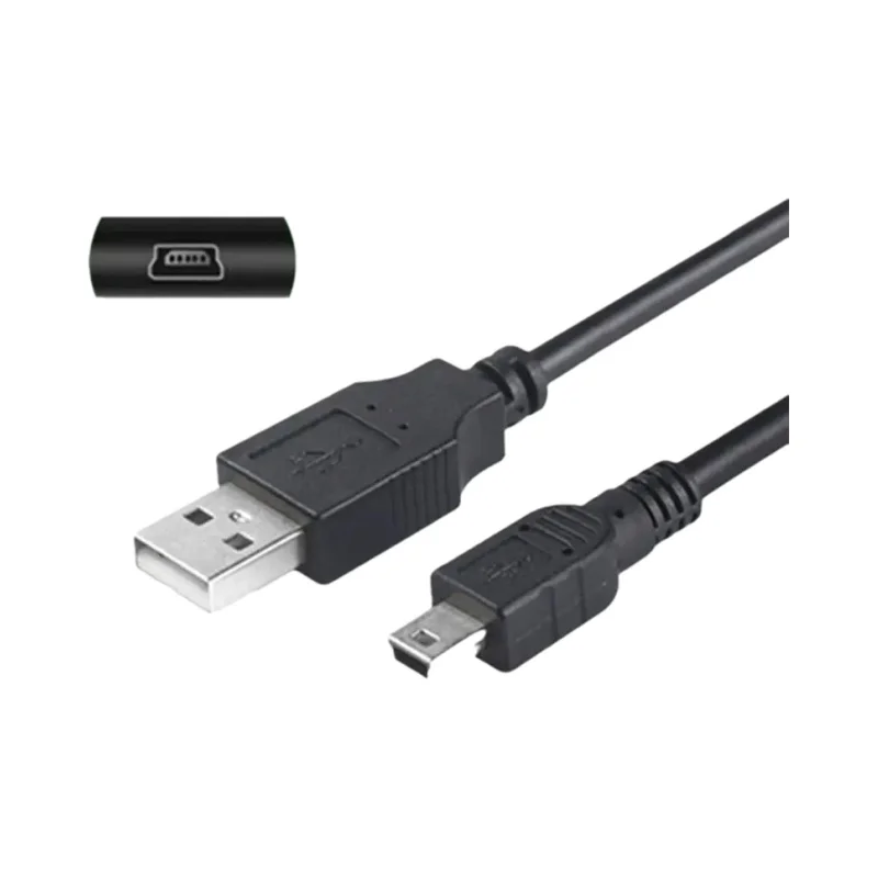 T型口ミニUSB充電ケーブル【対応機器：モバイルハードディスク・5ピンカメラ】