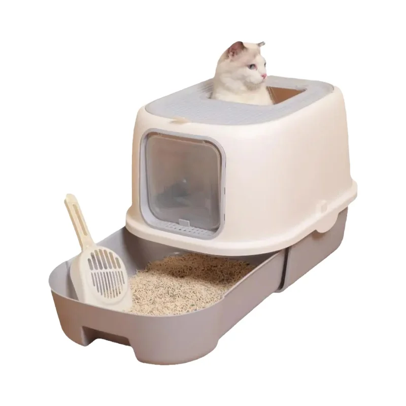 大型全閉型キャットリitterボックス【防水設計・猫用・子猫用】