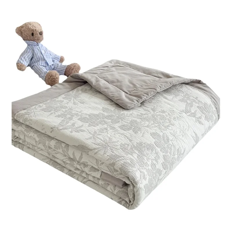 全棉二重織りの夏用冷却ケット【薄手・春秋用・機械洗濯可能】