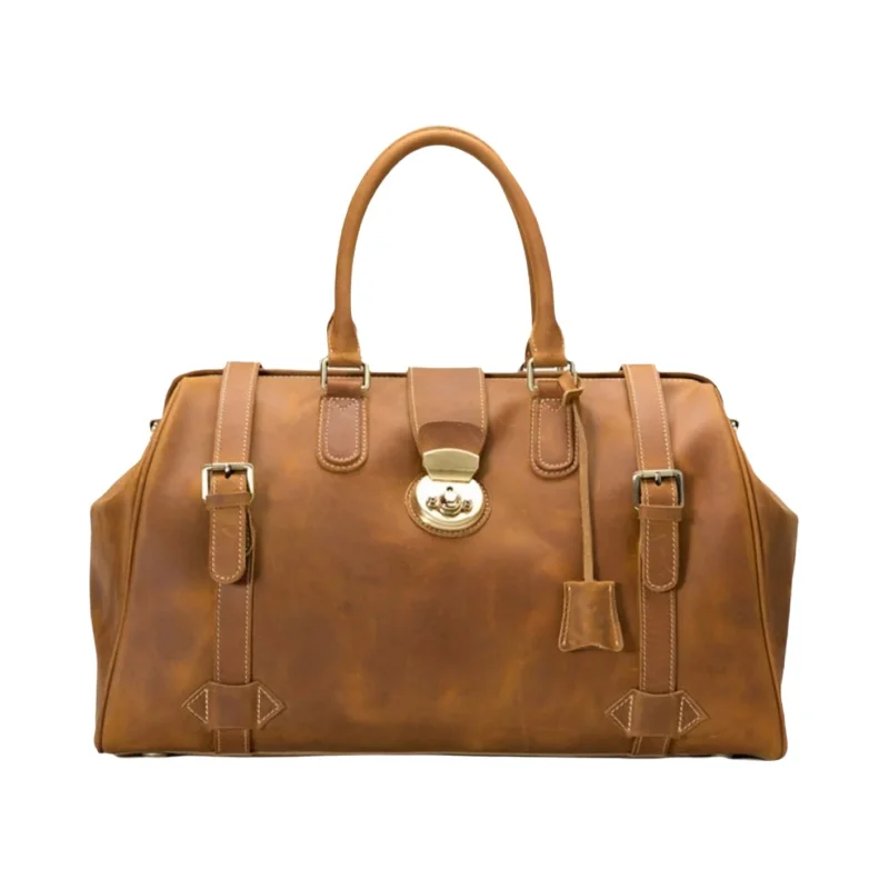 レザー旅行鞄【クロコダイル柄・手提げ・ショルダーバッグ・ビンテージスタイル】