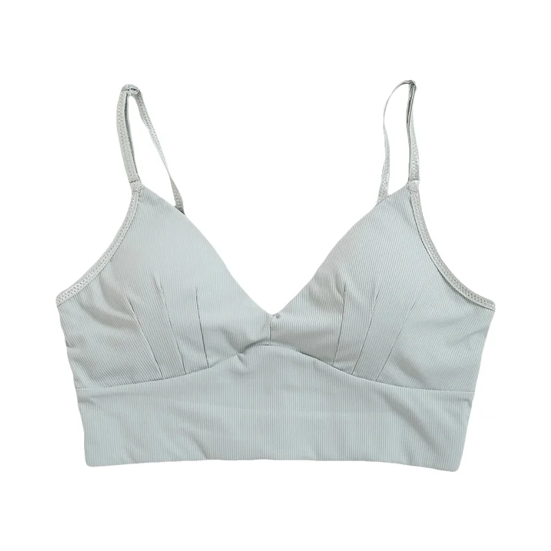 スポーツブラトップ【ノンワイヤー・キャンディカラー・アイスシルク・防透けデザイン】