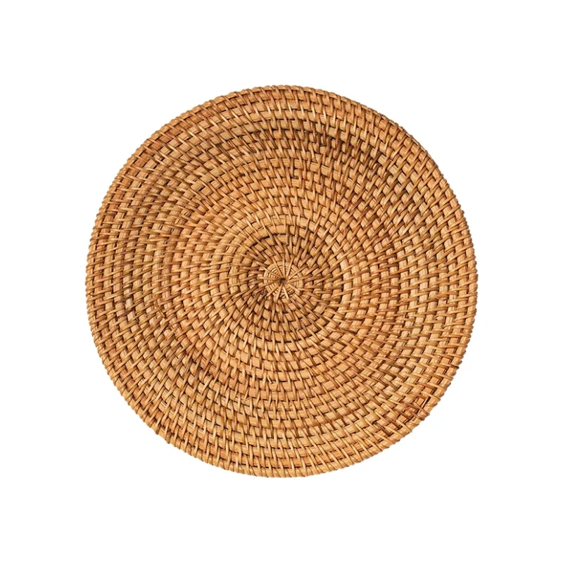 厚手のラタン製テーブルマット【熱絶縁・防滑・高温対応・家庭用】