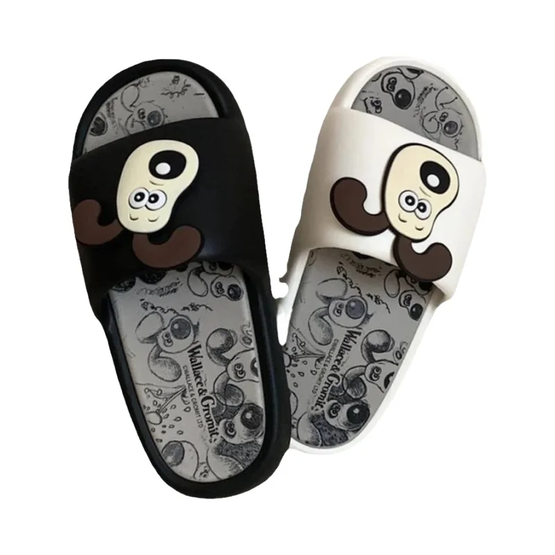 細いストライプのカップル用スリッパ【室内外対応・防滑・可愛いデザイン】