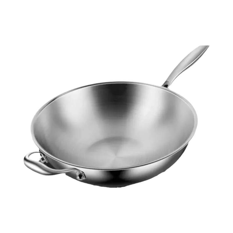 316ステンレス製無 coatingの家庭用フライパン【ガスコンロ・IH対応】