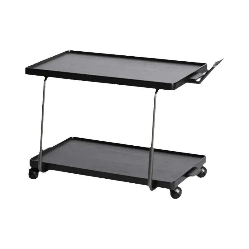 移動式カート 家庭用 ソファ収納 小さなサイドテーブル 餐カート ブラック