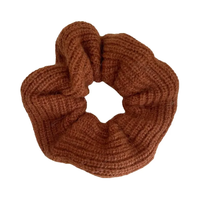 秋冬用 毛糸の大腸圈【ラクダデザイン・クマの毛糸ヘアゴム】