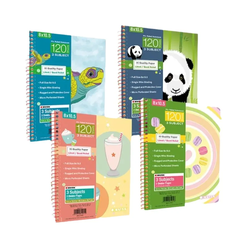 KAISA A4大判2穴リングノート【アメリカンビンテージ・横罫・厚手・学生向け】