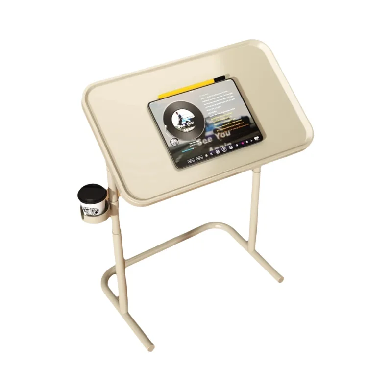 移動式ベッドサイドテーブル【多機能・昇降可能・磁気吸着・学生用デスク・シンプルデザイン】