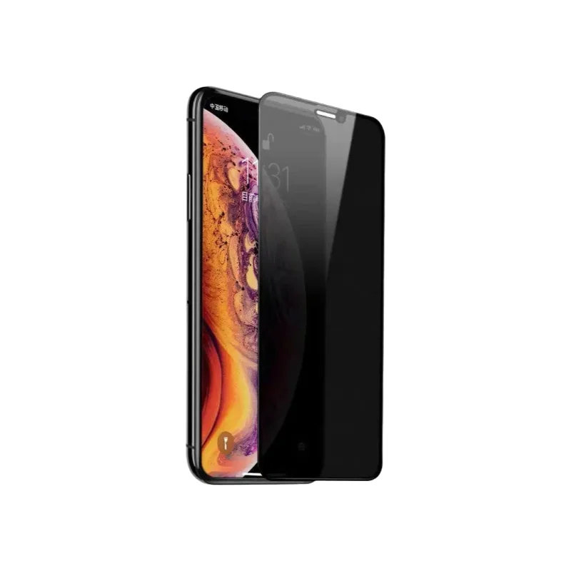 iPhone用 強化ガラス保護フィルム【マット仕上げ・全画面対応・防指紋・耐衝撃・覗き見防止】