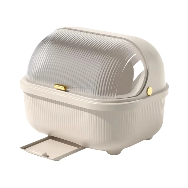 キッチン用防塵蓋付き水切りボウルラック【収納ボックス・水受け皿付き】