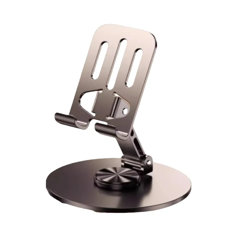回転折りたたみ式スマホスタンド【デスク用・タブレット対応・軽量・アルミ合金製】