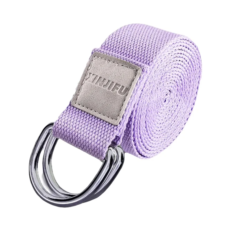 ヨガストレッチバンド【肩開き練習用・コットンナイロン製・Dカン・2.5m・無弾性】