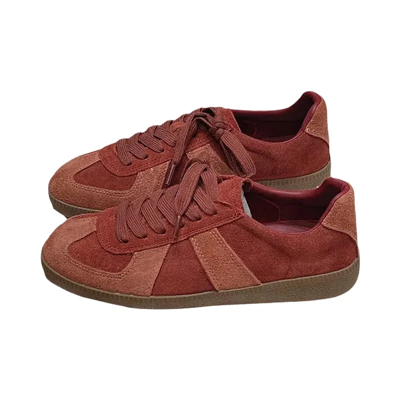 女性用 カジュアルフラットシューズ【本革・アメリカンレトロスタイル・快適】