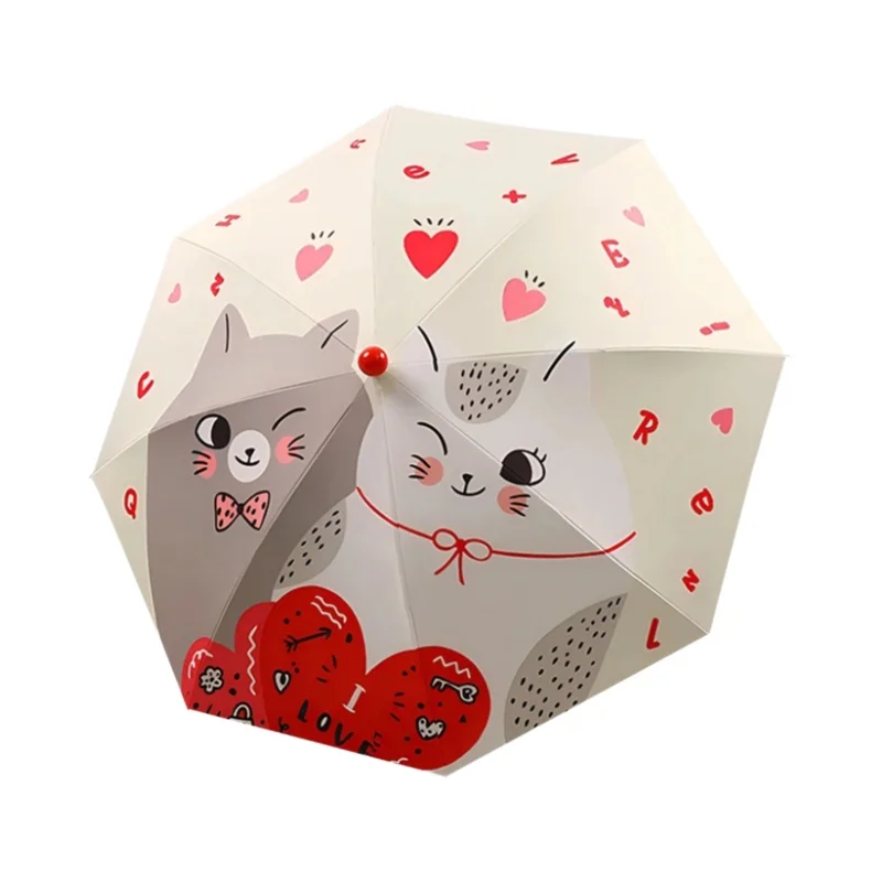 可愛いデザインの晴雨兼用折りたたみ傘【日焼け防止・小さめ】