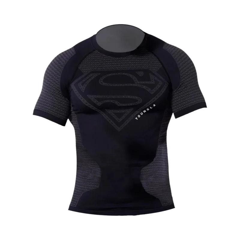 速乾性の高いストレッチフィット メンズトレーニングTシャツ【薄手・半袖】