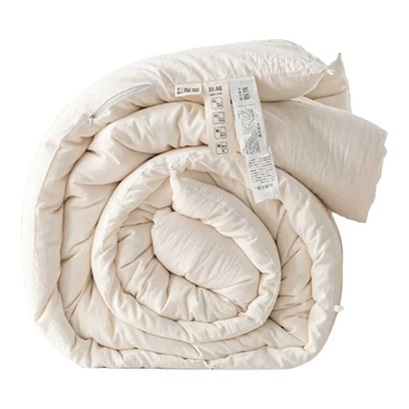 超柔らかい 大豆繊維入り コットン掛け布団【春秋用・厚手・シングル／ダブル】