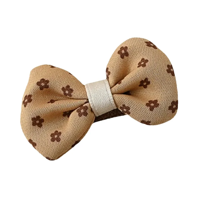 全包布の赤ちゃん用ヘアクリップ【リボンデザイン・髪を傷めない・かわいい】