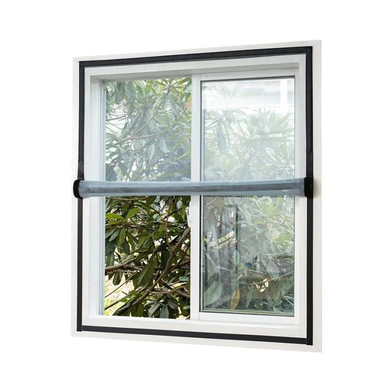 防蚊用ロール式網戸【穴あけ不要・自粘着タイプ・虫除け】