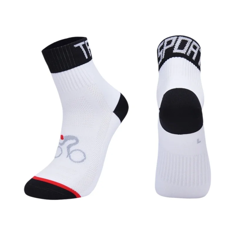 耐久性と通気性の中筒サイクリングソックス【速乾・吸汗・反射材付き・男女兼用】