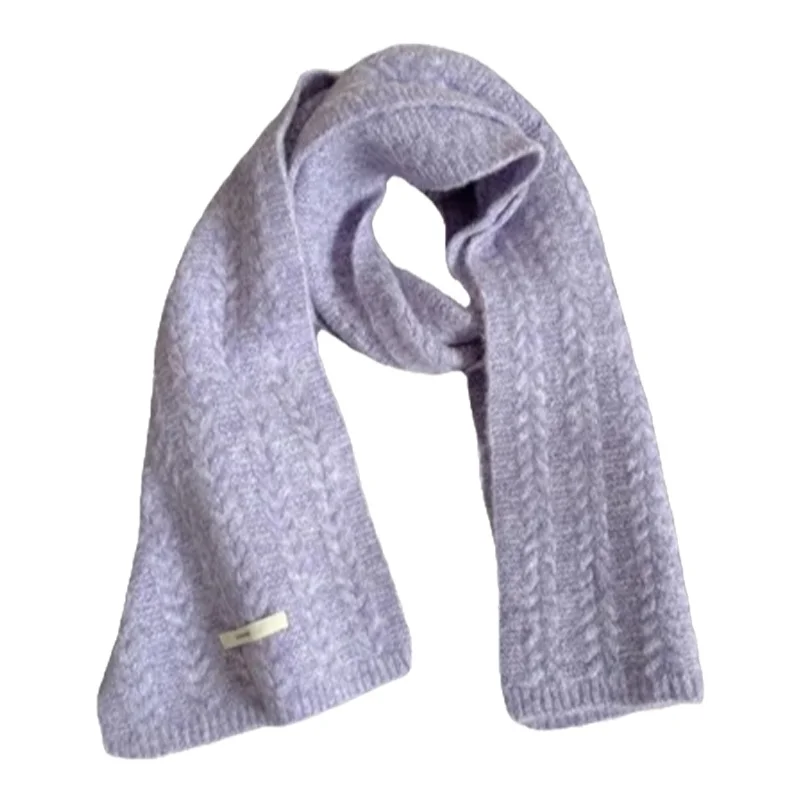 紫色の秋冬用学生向けマルチストール【保温・防風・韓国風】