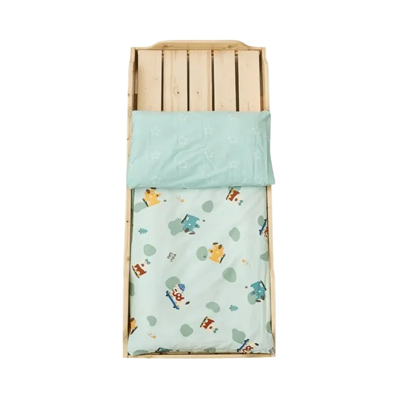 洗える冬用 ベビー寝具マット【パッチワークデザイン・幼稚園用・お昼寝対応】