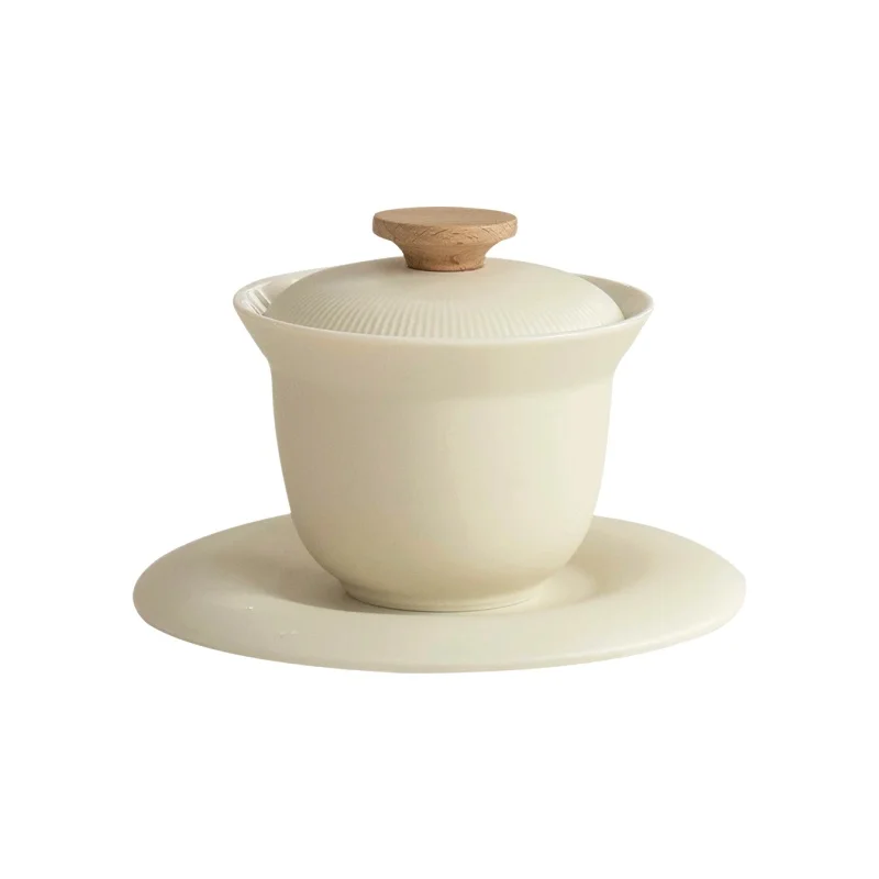 陶製 大型蓋碗 お茶用カップ【家庭用・防傷設計・功夫茶具】