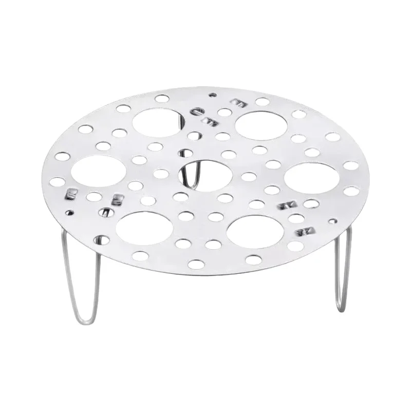 厚手ステンレス蒸し器【多機能・折りたたみ式・丸型・高脚】