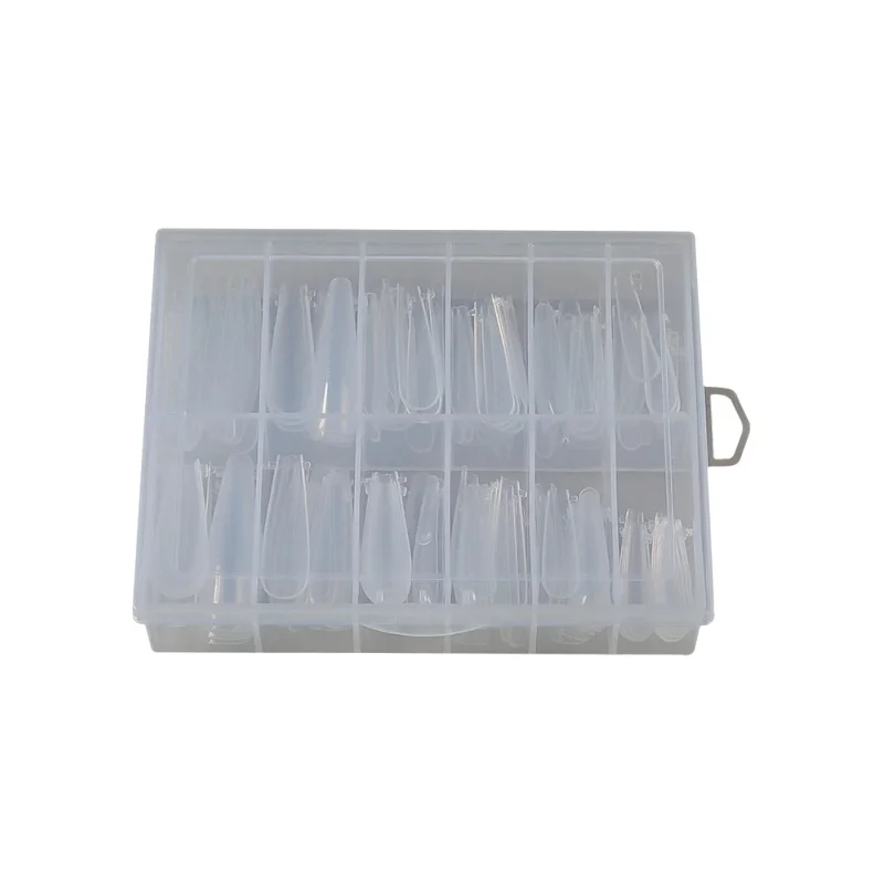 ネイル延長用クリスタルアクリルネイル型【光療法対応・ロシア式・穴あけ不要】