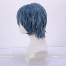 ロリータ風 短髪ウィッグ【雰囲気のあるブルー・コスプレ用】