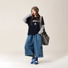 花柄長袖Tシャツ【ブラック・フィット・春用】（セットアップ対応）
