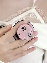 マグネット吸着式スマホスタンド【花柄・360度回転対応・穴あけ不要】