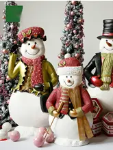 クリスマス雪だるま・北極熊・ペンギンのクリスマスシーン飾り