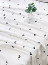 北欧風シンプルデザインの全棉ケットカバー【白色】（セットアップ対応）