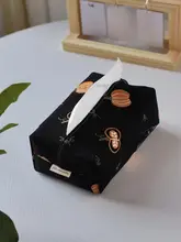 手作りパンプキン刺繍ティッシュボックス【車載用・デスク用・家庭用】