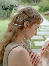 古銅色の軽量ヘアクリップ【シンプルデザイン・サイドクリップ・細い髪用】