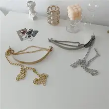 女性用 メタリックウエストチェーン【スタイリッシュ・ダブルチェーン・装飾ベルト】