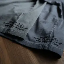 長袖Tシャツ ユニセックス 刺繍 ヴィンテージ加工 オーバーサイズ ルーズ 厚手 インナー ストリート