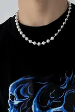 珍珠を使用したシンプルデザインのネックレス【男女兼用・夏向け・カジュアルスタイル】