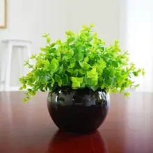 ミニフェイクグリーン植物のインテリア小物【デスク装飾・リビング用】