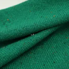 極上の柔らかさのアイスグリーンドット柄ツイード生地【秋冬用・スカート素材】（セットアップ対応）