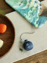 刺繍付きミニ香袋【古風・禅スタイル・蚊退治・スマホチェーン付き】