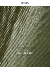 天絲素材の微皺テクスチャー デュアルウェイリボン付きクラシックベーシックシャツ