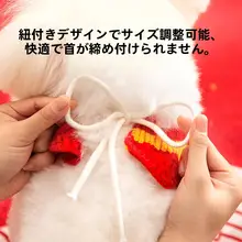 hipidog ペット首輪 マフラー スカーフ チャーム 犬 猫 お正月 迎春 飾り