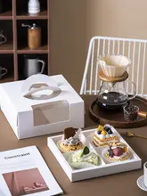 46穴あけ不要四分割スイーツボックス【アフタヌーンティー・ケーキとシュークリーム用】