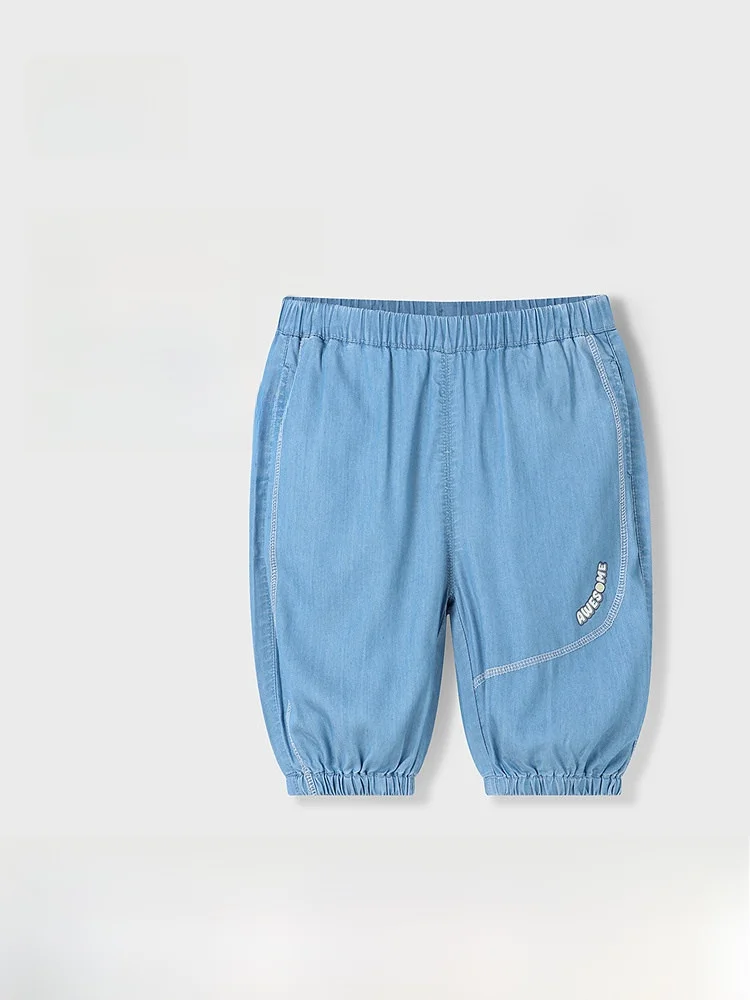 男の子用デニムパンツ：夏用抗菌UVカットで快適な日常着用を実現